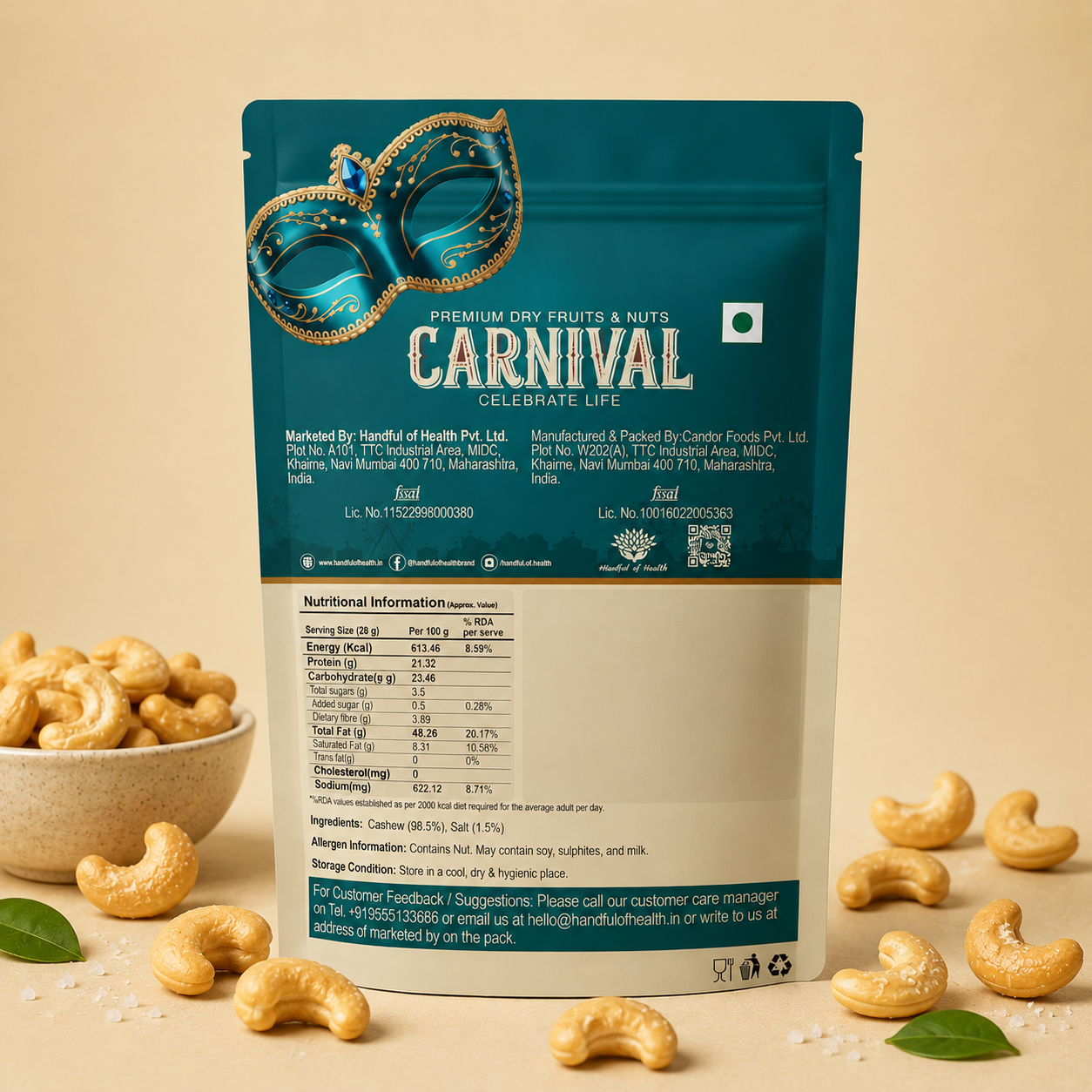Carnival Roasted Salted Cashew