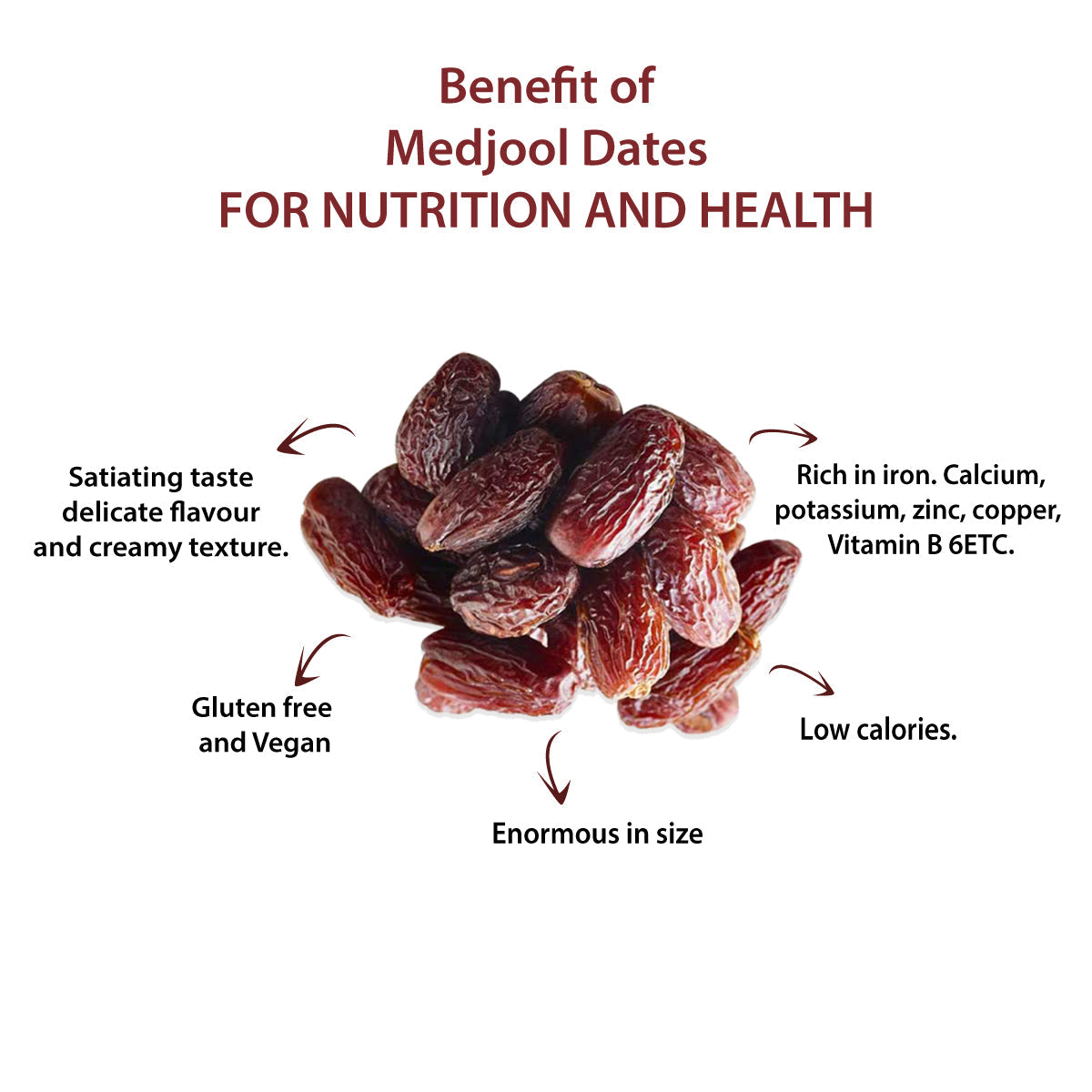 Royal Delight Mini Medjoul / Medjool Dates 400gm | All Natural | No Added Sugar | No Preservatives | Gluten Free | Vegan – Plant Based | Non-GMO | Dates Dry Fruits | Khajur | Khajoor | Khejur |Medjool